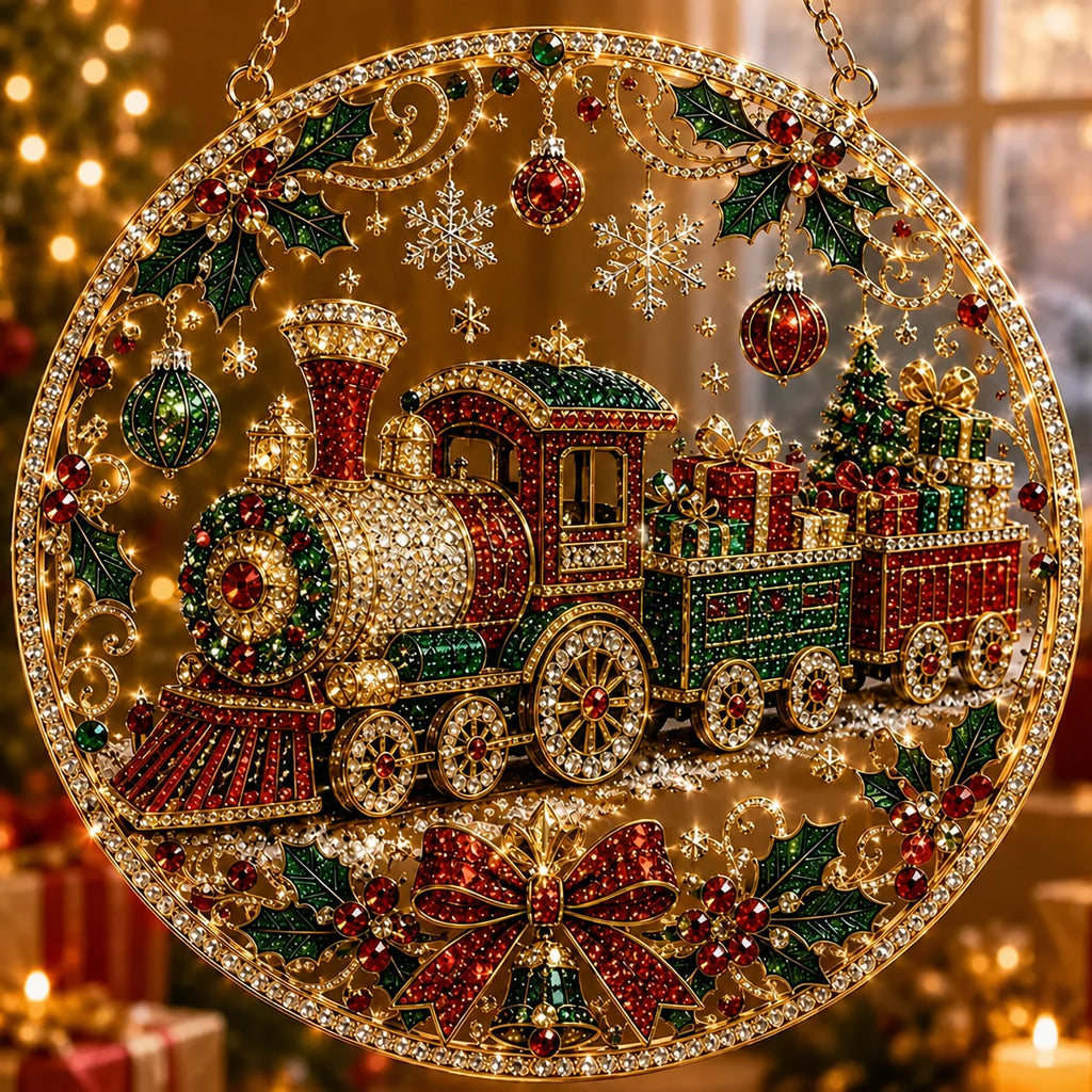 Enfeite de Natal Redondo para Pendurar, Enfeite de Natal Redondo em Acrílico, Criativo Enfeite de Natal em Acrílico para Pendurar