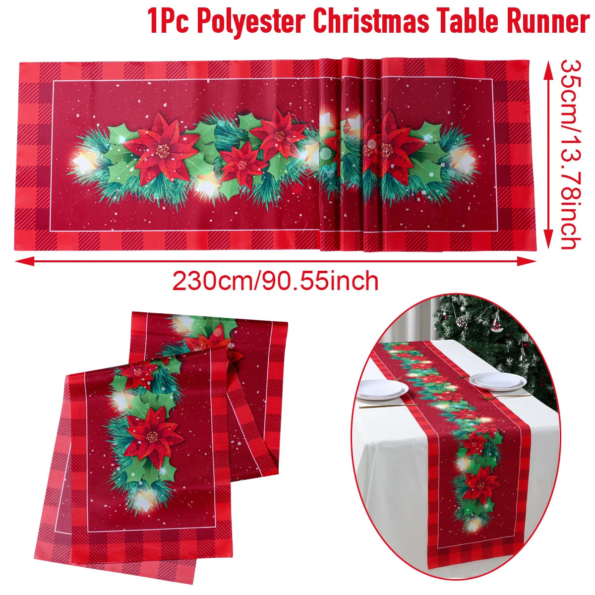 Natal papai noel corredor de mesa navidad natal noel árvore boneco de neve bandeira de mesa feliz natal decoração para casa 2025 ano novo 2026