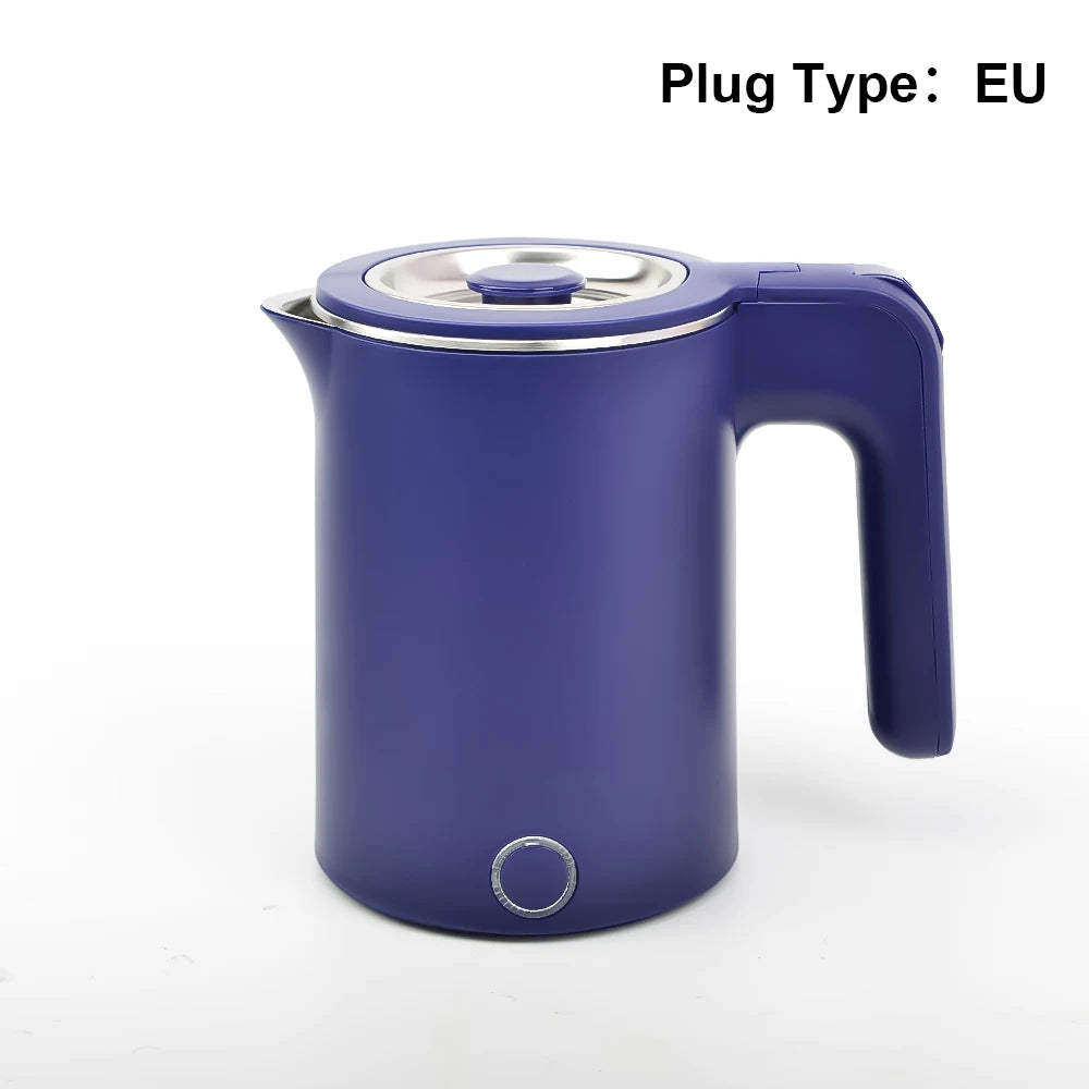 Chaleira Elétrica Portátil de 1.0L em Aço Inoxidável com Desligamento Automático para Viagens, Acampamentos e Uso no Exterior - Panela Inteligente