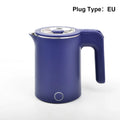 Chaleira Elétrica Portátil de 1.0L em Aço Inoxidável com Desligamento Automático para Viagens, Acampamentos e Uso no Exterior - Panela Inteligente