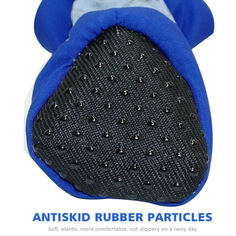 Conjunto de 4 Sapatos Impermeáveis para Cães, Botas de Chuva Antiderrapantes com Sola Macia, Sapatos para Gatos, Botas para Filhotes, Acessório para Patas