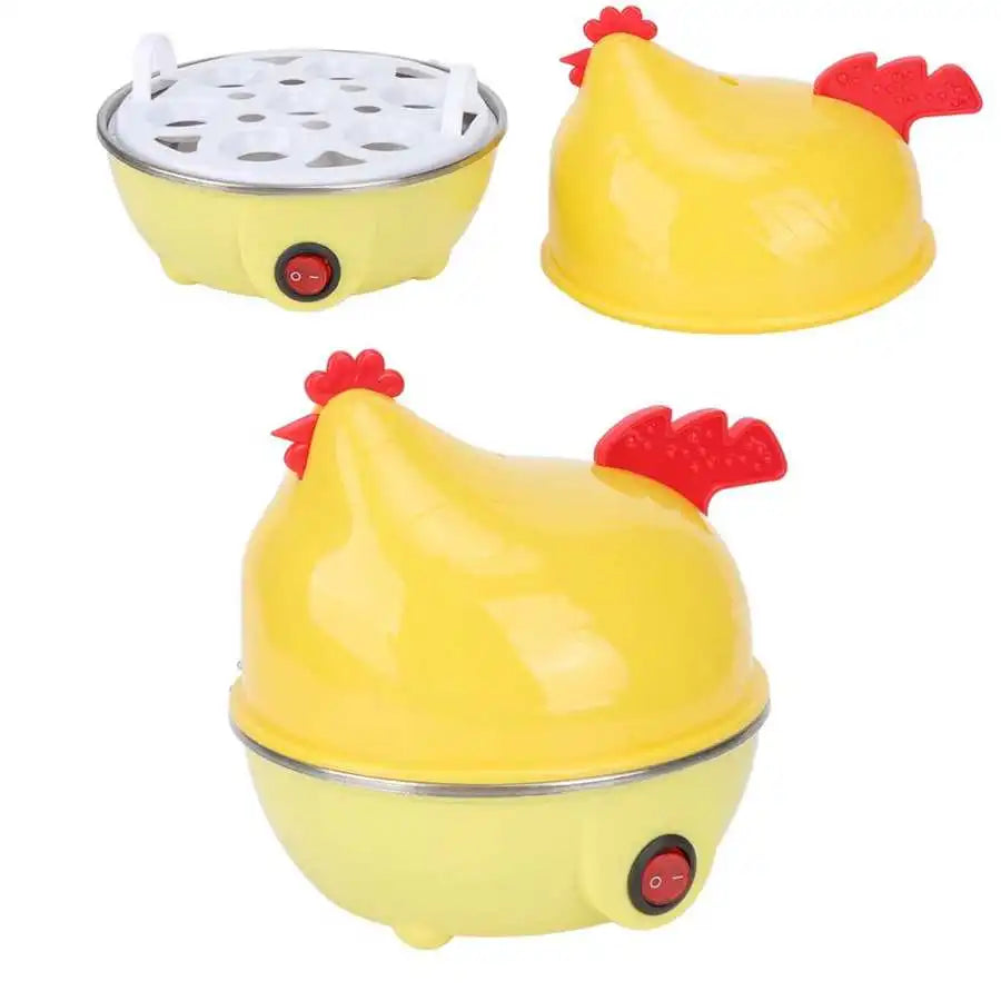 Fogão de Ovos Elétrico com Capacidade de 7 Ovos, Desligamento Automático, Mini Pequeno Almoço, Caldeira Rápida de Ovos, 350W