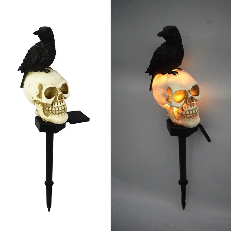 Halloween luz ao ar livre esqueleto fantasma horror careta festa decoração para pátio casa férias iluminação decoração do jardim