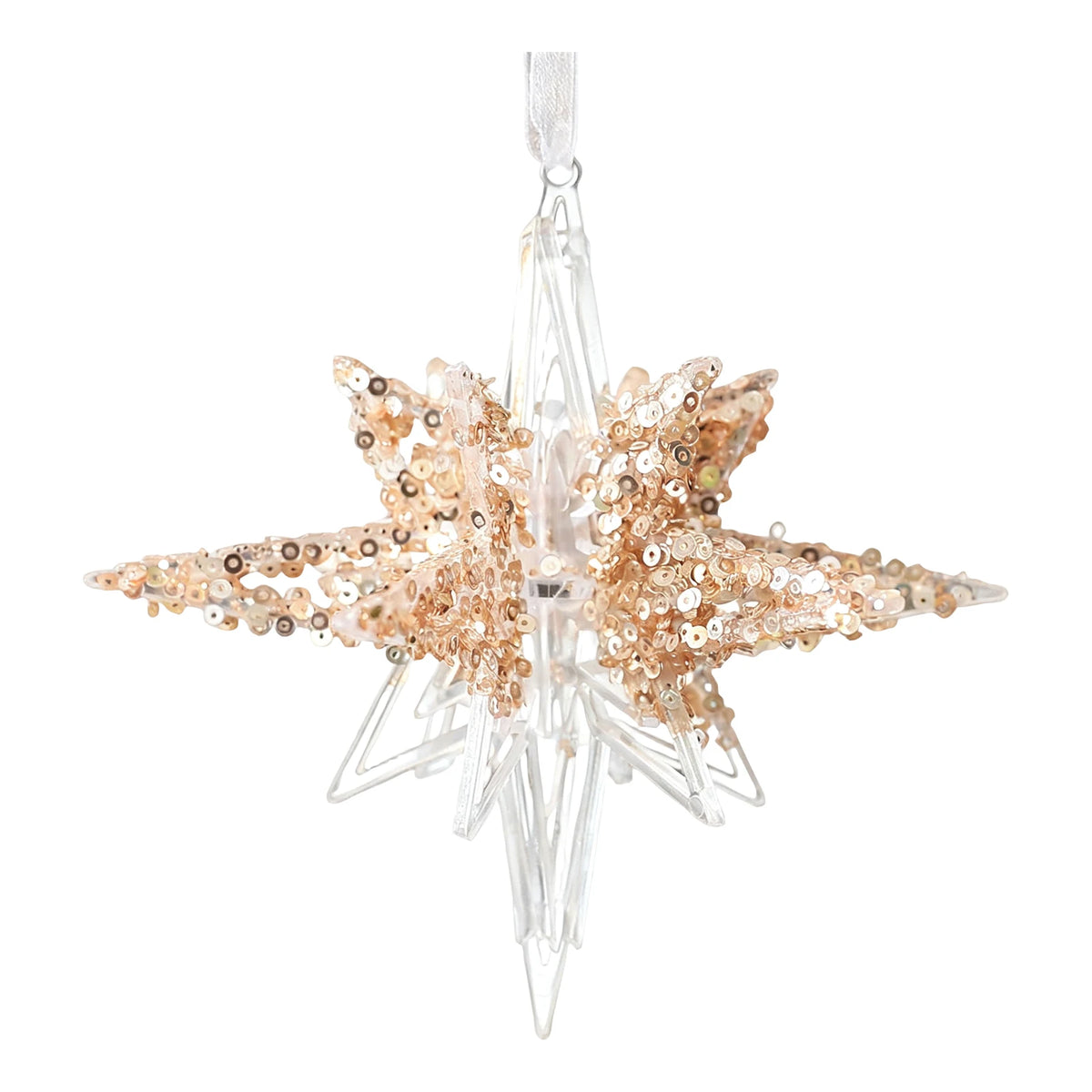 Decoração de árvore de natal decorações de cristal pendurado floco de neve sincelo decoração de cristal transparente decoração de festa de natal