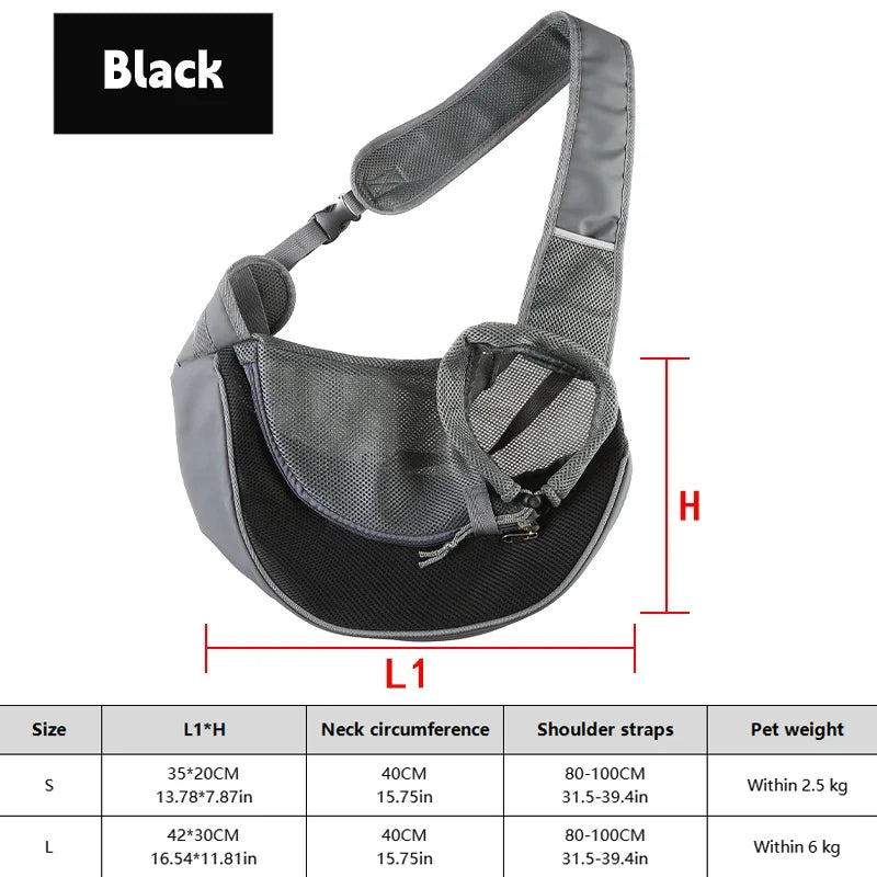 1pc cão para fora mochila, cão sling transportadora malha respirável viagem crossbody saco para filhote de cachorro gato caminhadas acampamento Kasa & Pet