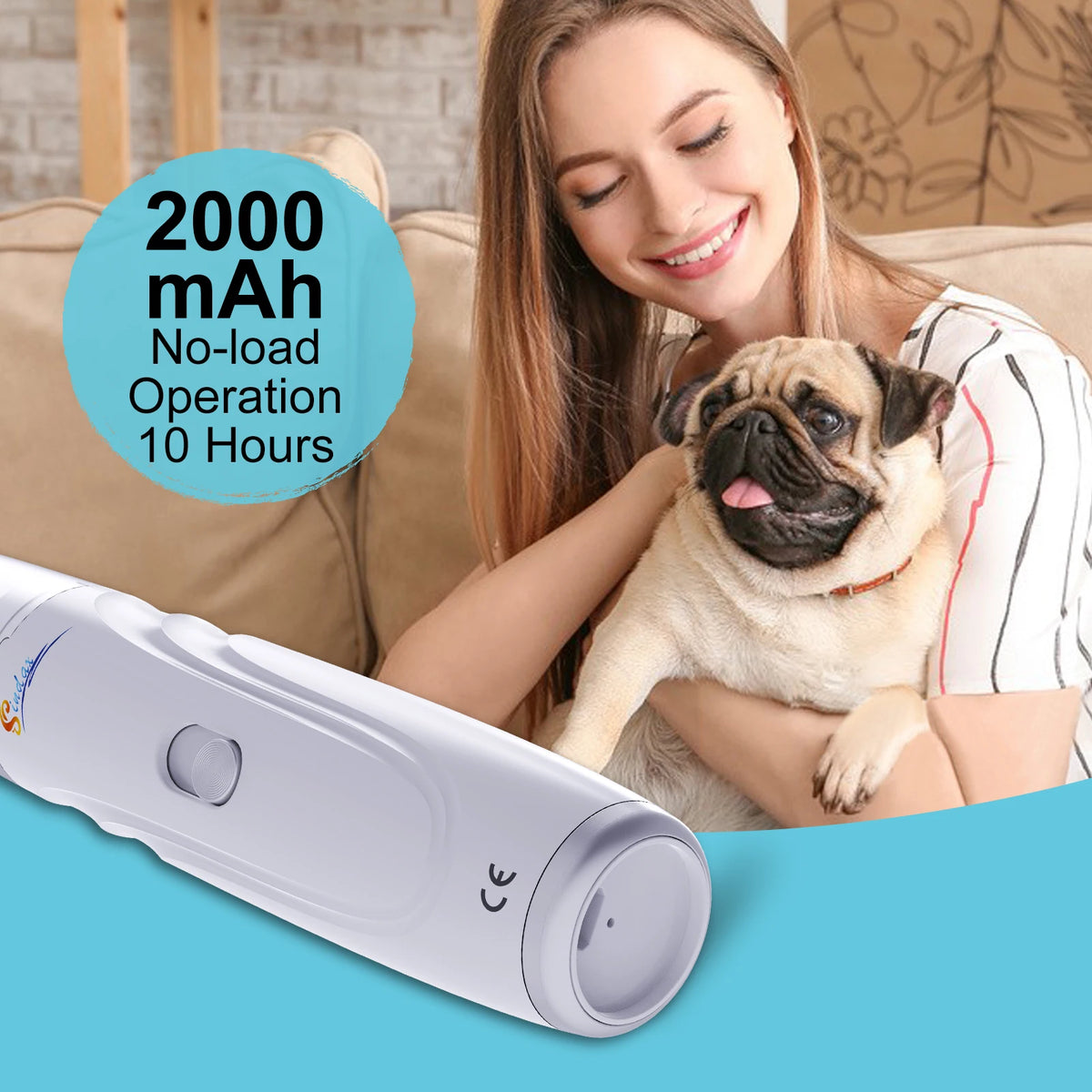 Moedor de unhas para cães, recarregável por usb, elétrico, cortador de patas para animais de estimação, indolor, cuidados com pernas, silencioso, 2 velocidades, lixa de unhas para cães