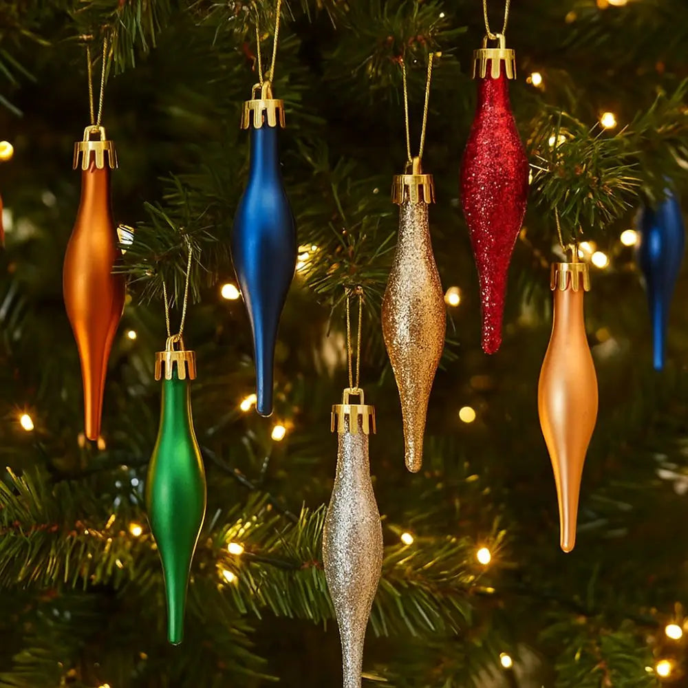 8 pçs 9cm pingentes de bola de natal em forma de doces galvanizado natal pendurado sorvete plástico feliz natal decoração