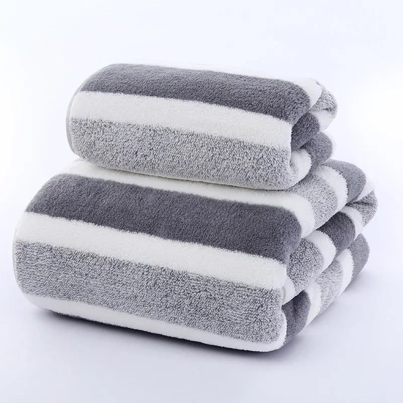 Toalha de banho grossa, forte absorção de água e secagem rápida, não solta pelos, durável, ultra macia - muito adequada para famílias e praias.