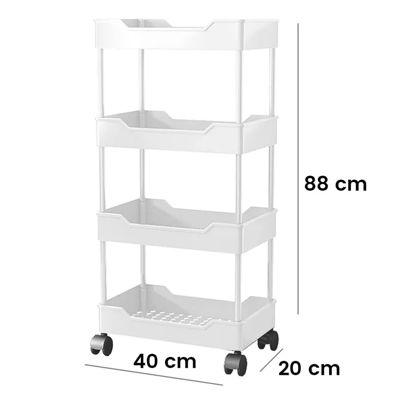 Carrinho organizador de cozinha móvel de 3/4 camadas com rodas, carrinho de armazenamento, prateleira, banheiro, rack de armazenamento, carrinho de bar