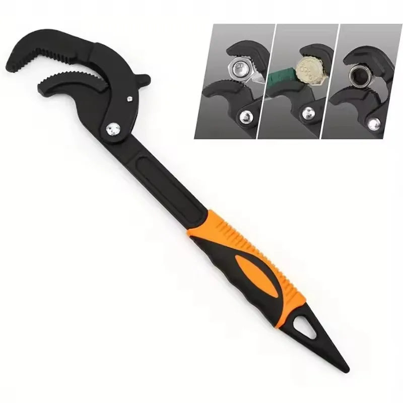 Chave de aço de alto carbono multifuncional ajustável auto travamento catraca chave de extremidade aberta ferramenta de reparo manual