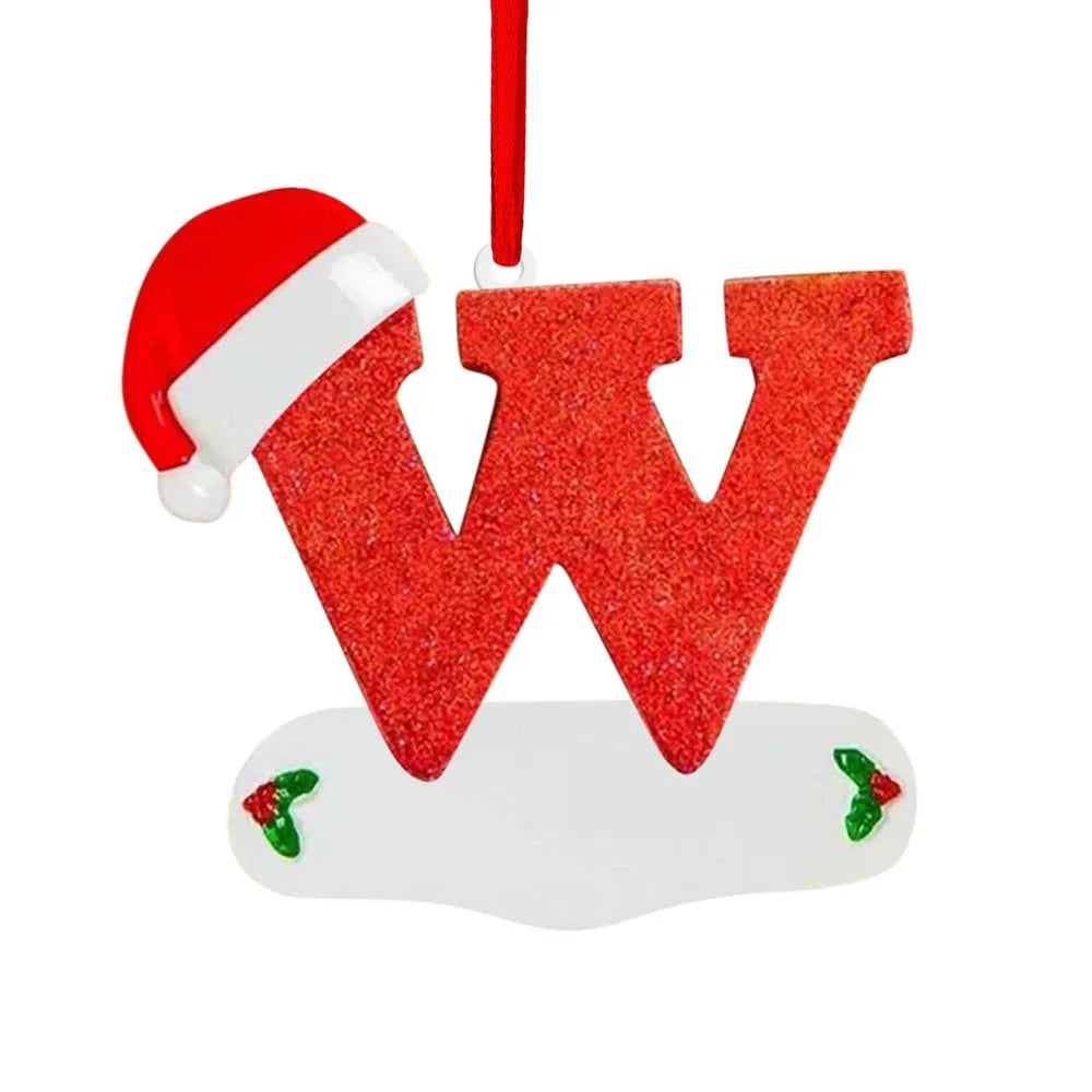 Personalize Decoração De Natal, 26 Letras, Pingente para Árvore De Natal Decor,DIY Nome Ornamento