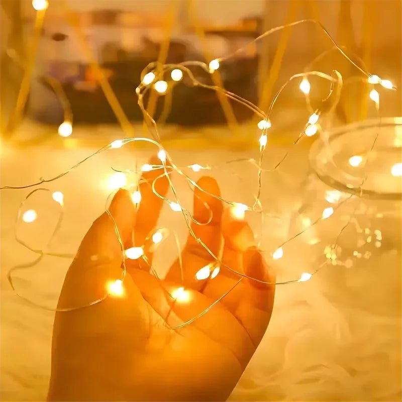 Luzes de fadas de natal recarregável led à prova d' água rgb luz de corda 8 modos design destacável para decoração de festa de casamento de árvore de natal