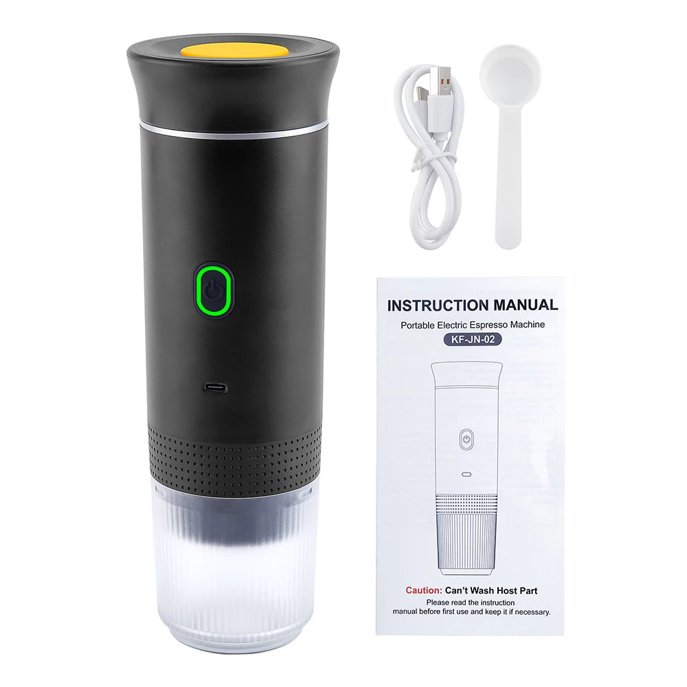 Máquina de café portátil 3 em 1, cafeteira expresso para carro, casa, acampamento, viagem, cápsula em pó, cafeteira automática