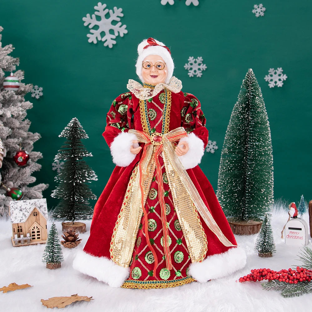 40cm natal anjo boneca estatueta brinquedo colher de árvore ornamentos em pé aniversário natal decorações navidad decoração para casa novedades