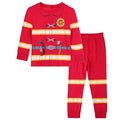 Tops e calças de manga comprida infantil, conjuntos de pijamas, pijamas bombeiro, polícia, pijamas cosplay, halloween, crianças, meninos, crianças, 2 peças
