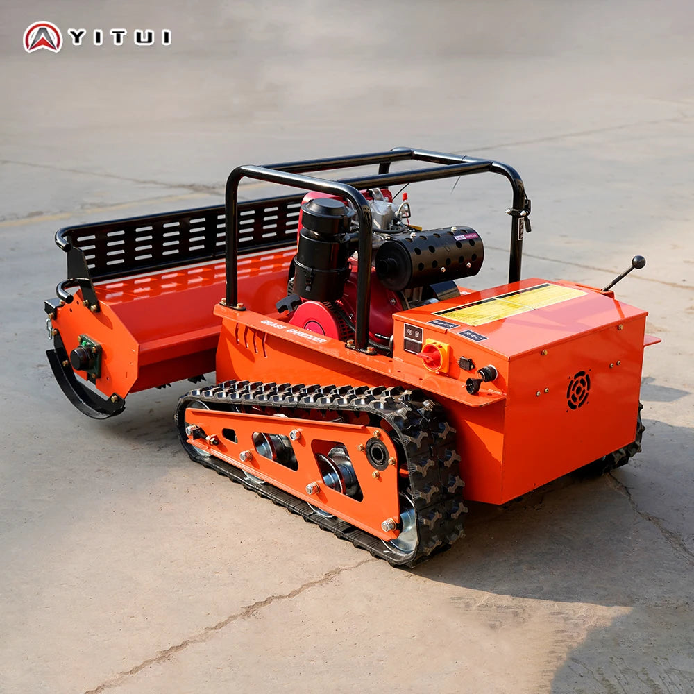 Cortador de Grama a Diesel Personalizado que Consegue Subir Encostas, Robô de Cortar Grama com GPS para Todos os Terrenos