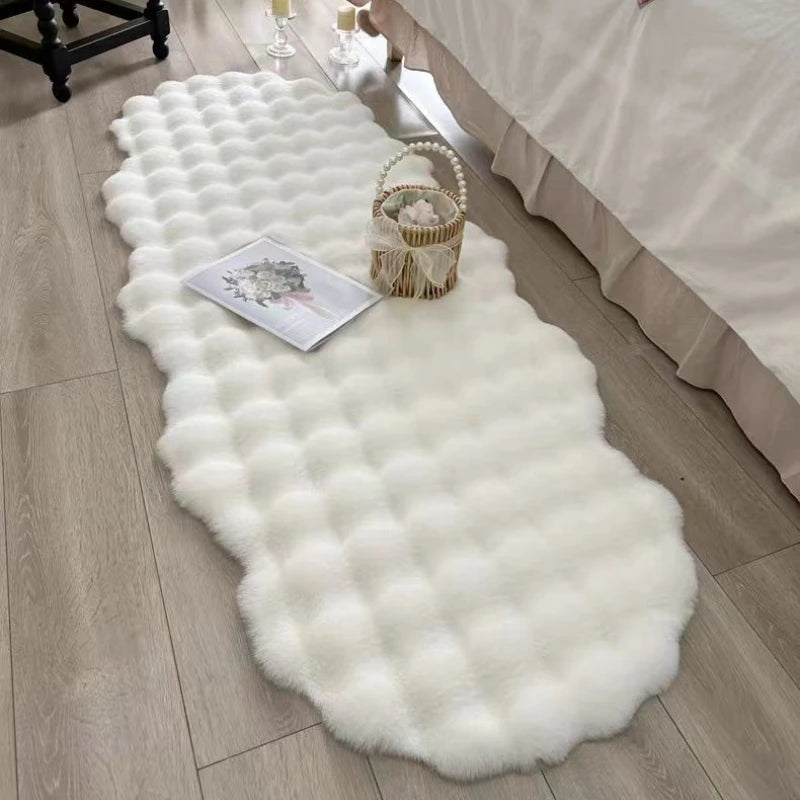Novo Tapete Estilo Creme para Sala de Estar e Quarto, Tapete de Pelúcia Espesso e Densificado, Manta para Janela Saliente, Sofá, Cama e Cabeceira
