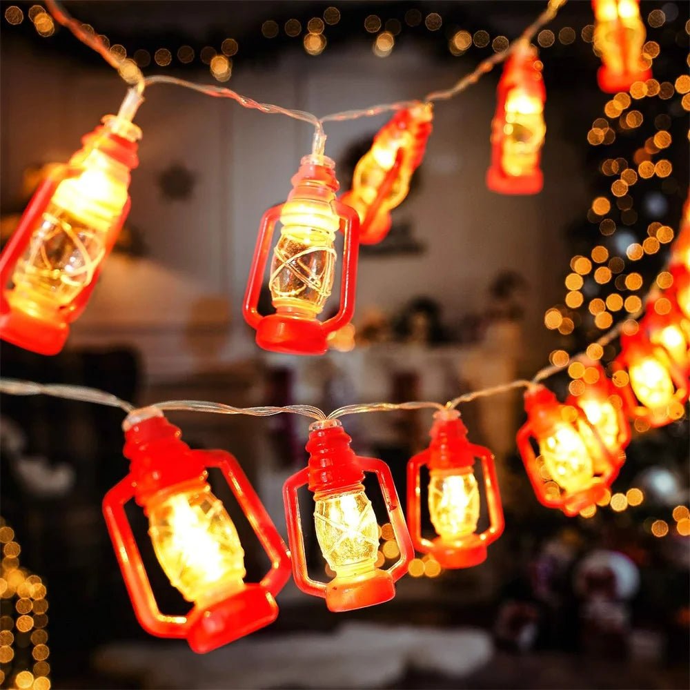 Lanterna luzes da corda 80 luzes led vintage natal dia das bruxas luzes decorativas da corda pátio jardim casa 484 - Kasa & Pet
