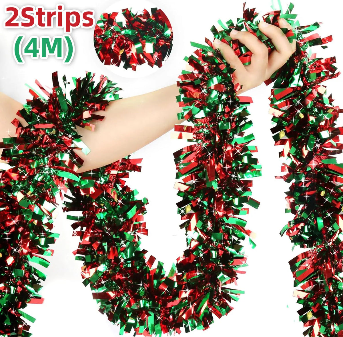 Guirlandas de Natal com Fitas e Laços para Decoração de Balcões, Enfeites para Árvore de Natal, Decoração de Festas e Casa, Adereço Pendente