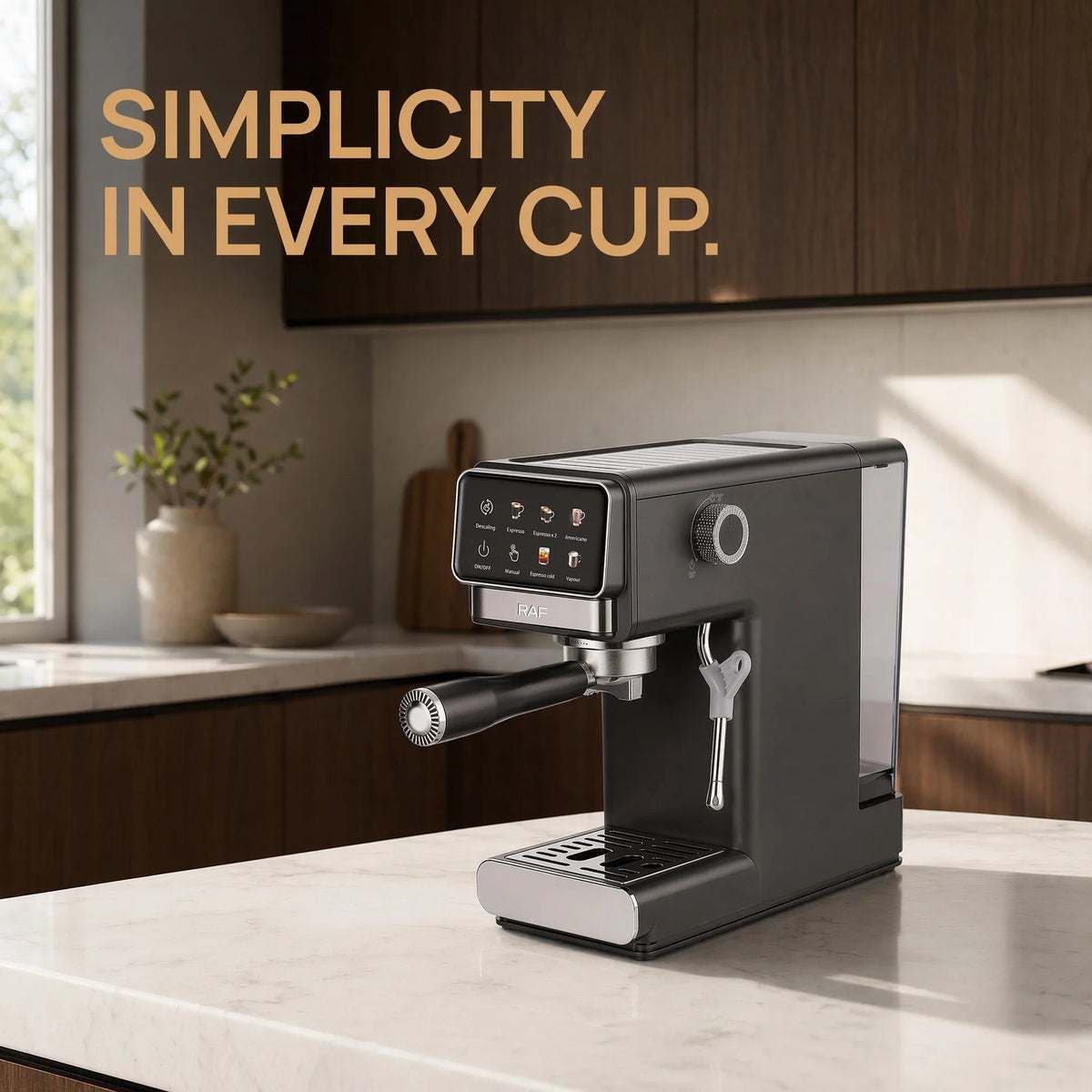 Máquina de café expresso para uso doméstico, extração de alta pressão, máquina de café com espuma de leite a vapor