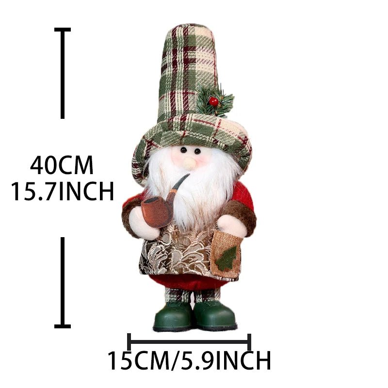 Decorações de Natal - Figuras em miniatura estilo nórdico - Enfeites de Natal - Bonecos de neve e velhinhos decorativos