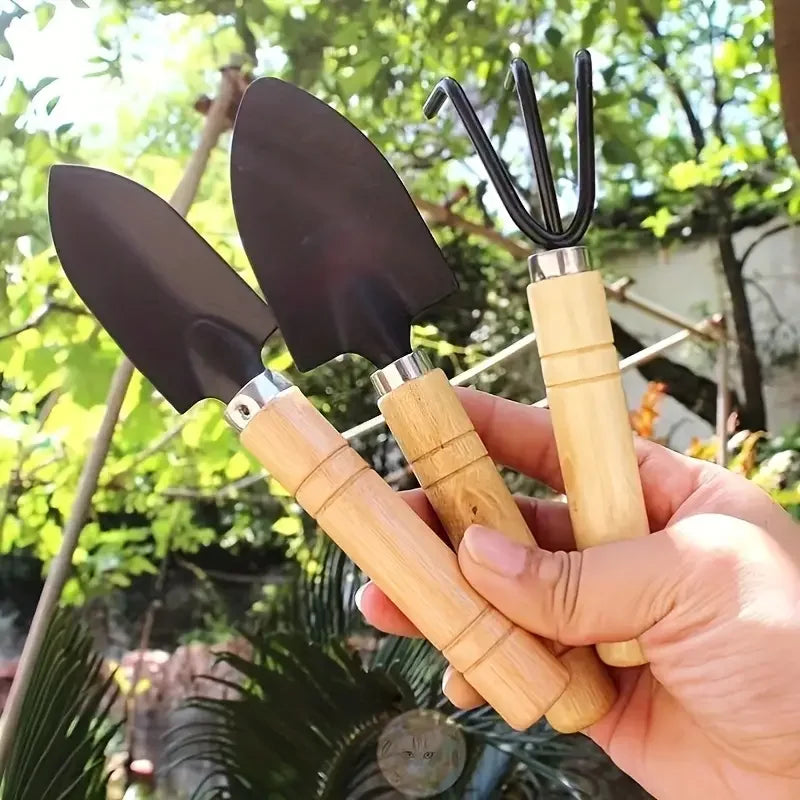 Mini Kit Jardinagem com Rake Trowel e Pá, Garden Tool Set, Plantas Suculentas e Cultivo do Solo