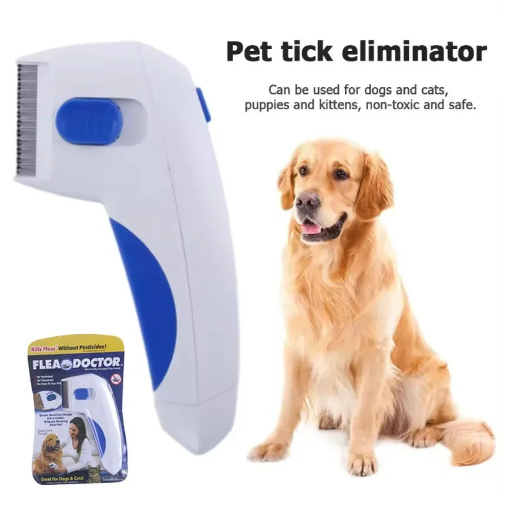 Removedor de Pulgas para Animais de Estimação, Removedor Elétrico de Piolhos, Suprimentos de Limpeza para Animais de Estimação, Adequado para Cães e Gatos, Assim como para Animais de Estimação Sem Pelo