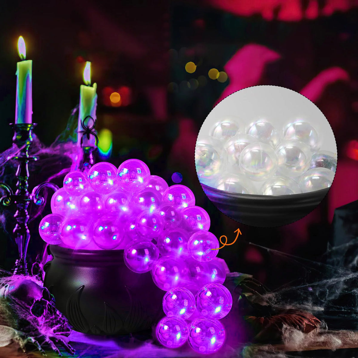 Halloween decoração interior diy bolha bruxa caldeirão conjunto grande tigela de plástico preto para festa assustadora decoração casa mesa cozinha - Kasa & Pet