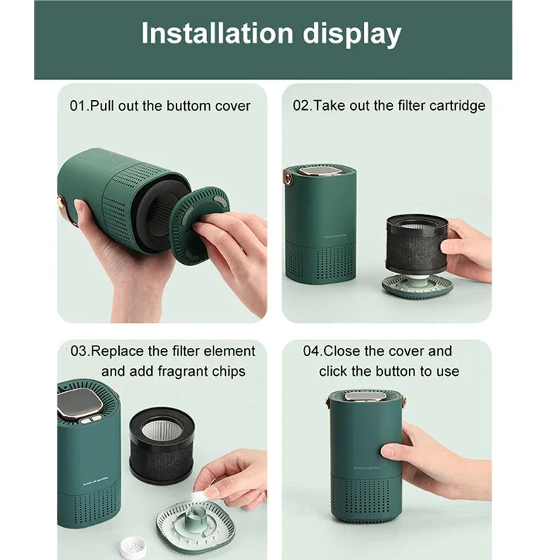 Purificador de Ar Xiaomi Mijia Ionizador Gerador de Íons Negativos Remoção de Odor de Fumaça de Cigarro Filtro HEPA PM 2.5 Purificador de Ar