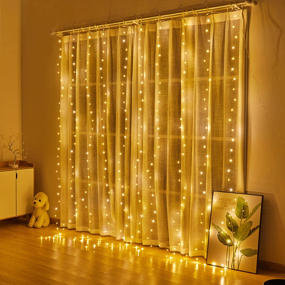 Guirlanda de cortina de luzes de natal para decoração de natal para casa enfeites de natal presentes de natal Navidad 2025 decoração de ano novo