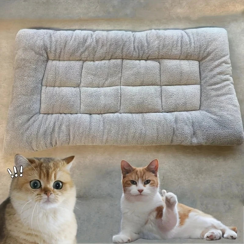 Grande cama de pelúcia para cães, sofá engrossado, super macio, poliéster, tapete para animais de estimação, caixa para cães pequenos, médios e grandes