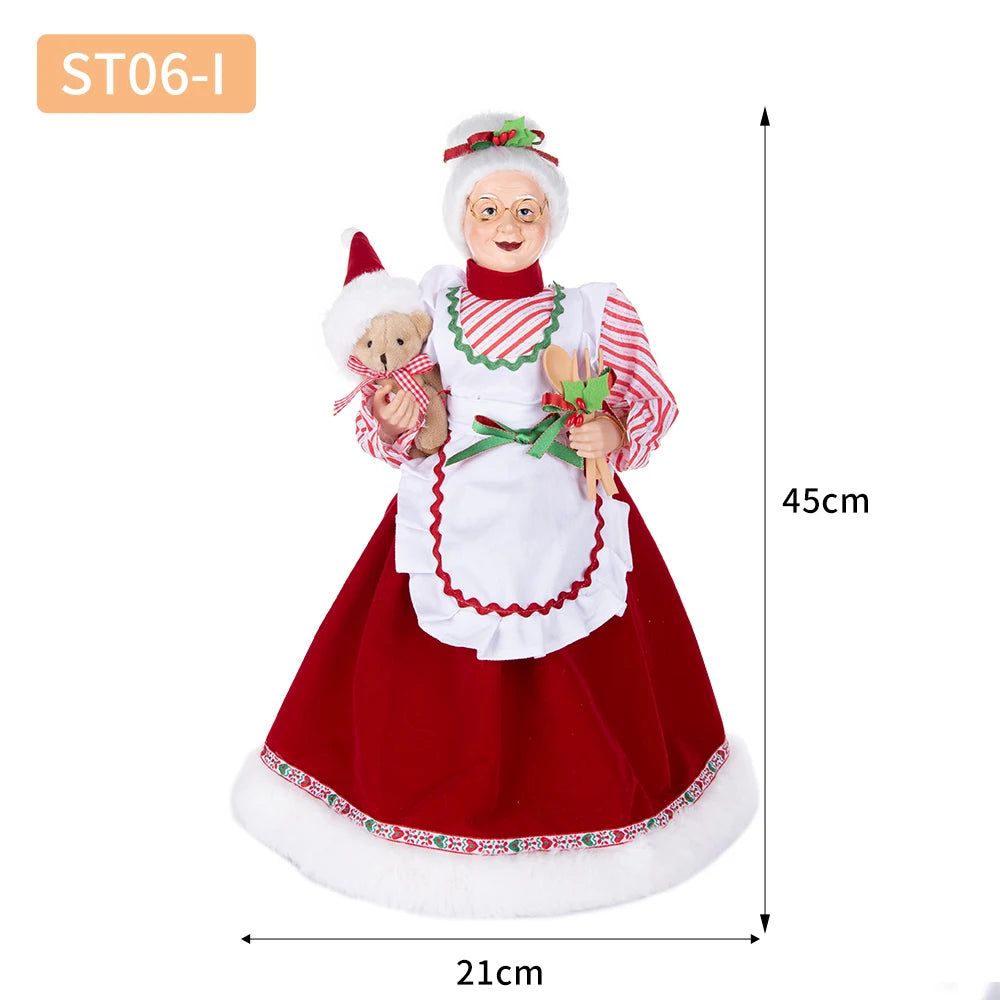 40cm natal anjo boneca estatueta brinquedo colher de árvore ornamentos em pé aniversário natal decorações navidad decoração para casa novedades