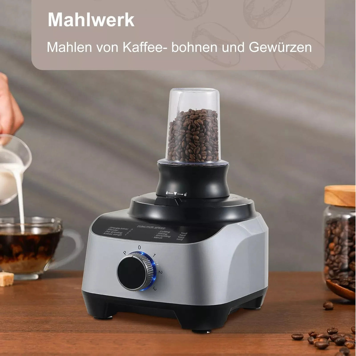 Topstrong 1300W Batedeira Multifuncional 11 em 1 Processador de Alimentos YYFP410