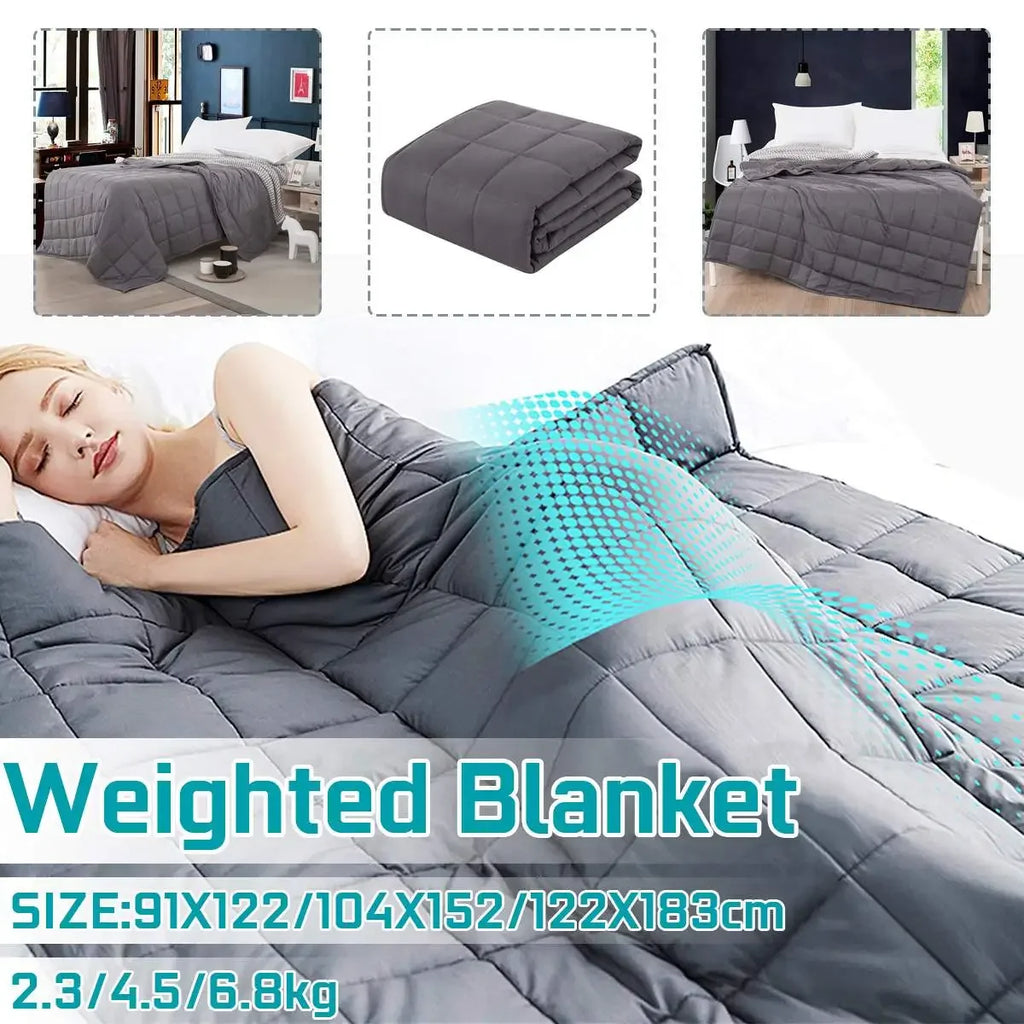 Cobertor pesado para adultos, cobertores ponderados, descompressão, ajuda a dormir, pressão, dormir, cama, 6 tamanhos