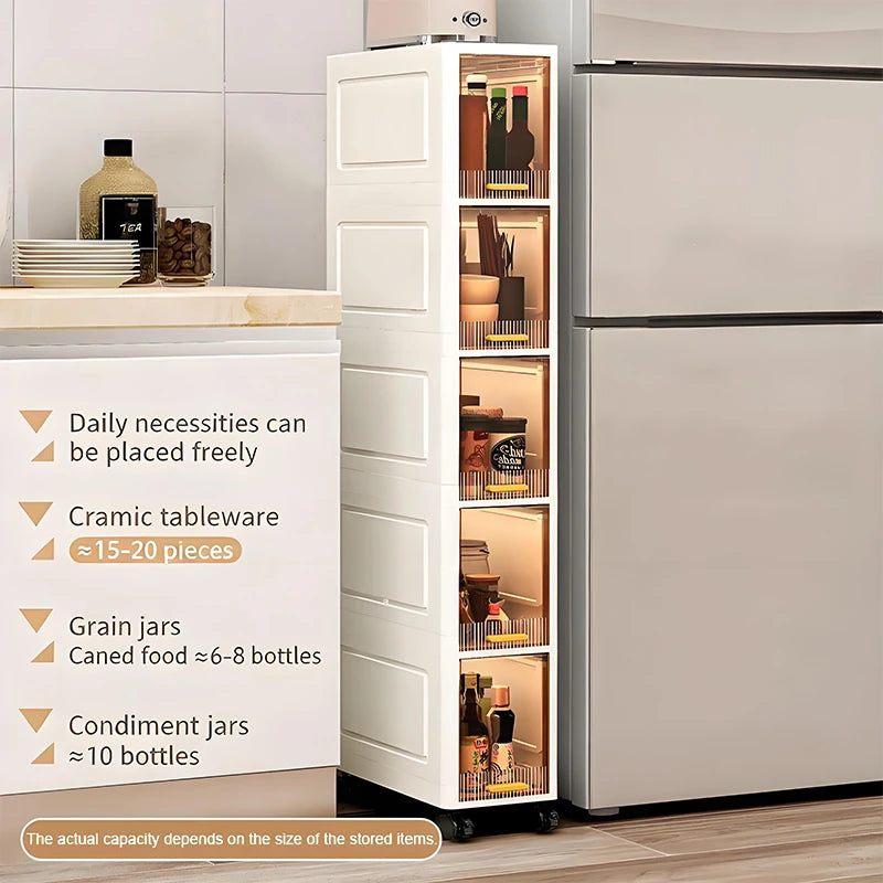 maverawhite amingoldable armário de armazenamento organizador do banheiro fino armário organizador rack despensa armário armazenamento