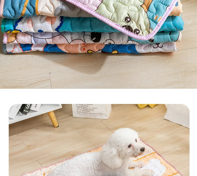 Tapete antiderrapante para animais de estimação, tapete para dormir especial de algodão para gatos, verão, confortável e respirável, produtos para animais de estimação
