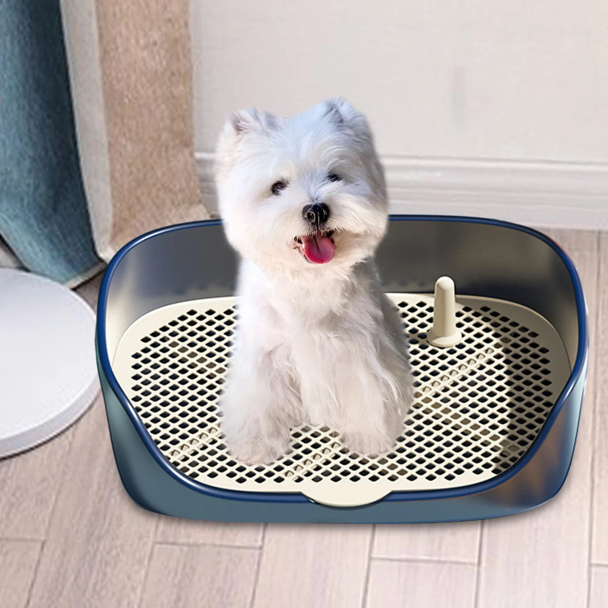 Cão de estimação toalete para gato portátil interior ao ar livre com proteção parede treinamento almofada titular lavatório bacia caixa maca treinador corne