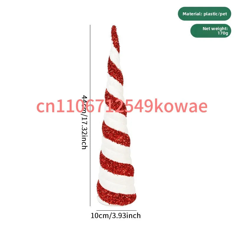 Decorações de Natal: Torre de Árvore Cônica, Decoração de Mesa em Plástico em Forma de V, Decoração de Vitrine para Cafeteria