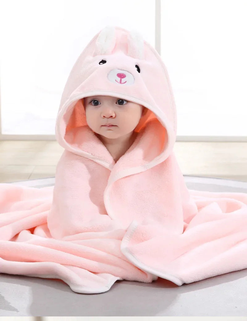 Toalhas de Banho para Bebês com Capuz de Animais em Desenho Animado, Macias, para Recém-Nascidos, Manta, Robe de Banho para Crianças, Envoltório Quente para Dormir para Meninos e Meninas
