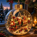 Bola de Natal Iluminada Brilhante, Ornamento de Vidro Pendurado para Decoração de Árvore de Natal, Festa em Casa e Festas de Natal