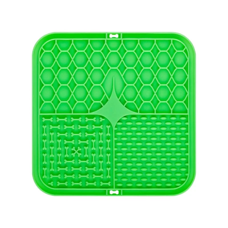 Pet lamber esteira de silicone cães pet placa de comida lenta para cão banho distração silicone cão otário treinamento de alimentos alimentador de cão suprimentos