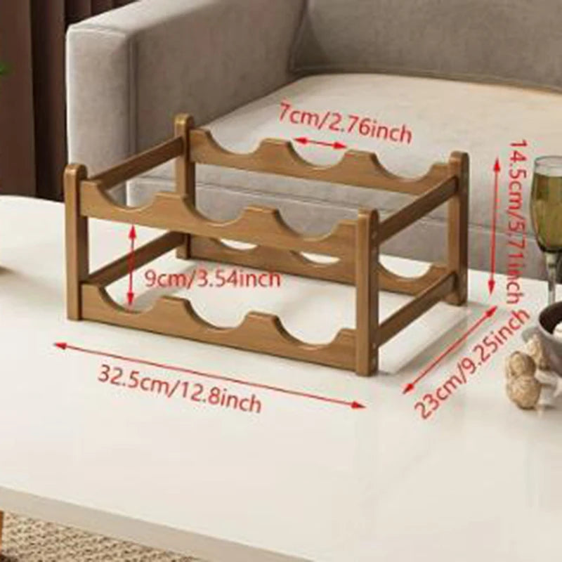 Suporte para Vinho Vermelho Decorativo para Casa, Expositor de Vinho em Grade, Suporte Criativo para Garrafas de Vinho para Mesa, Armário de Vinho Simples, Armazenamento Montável