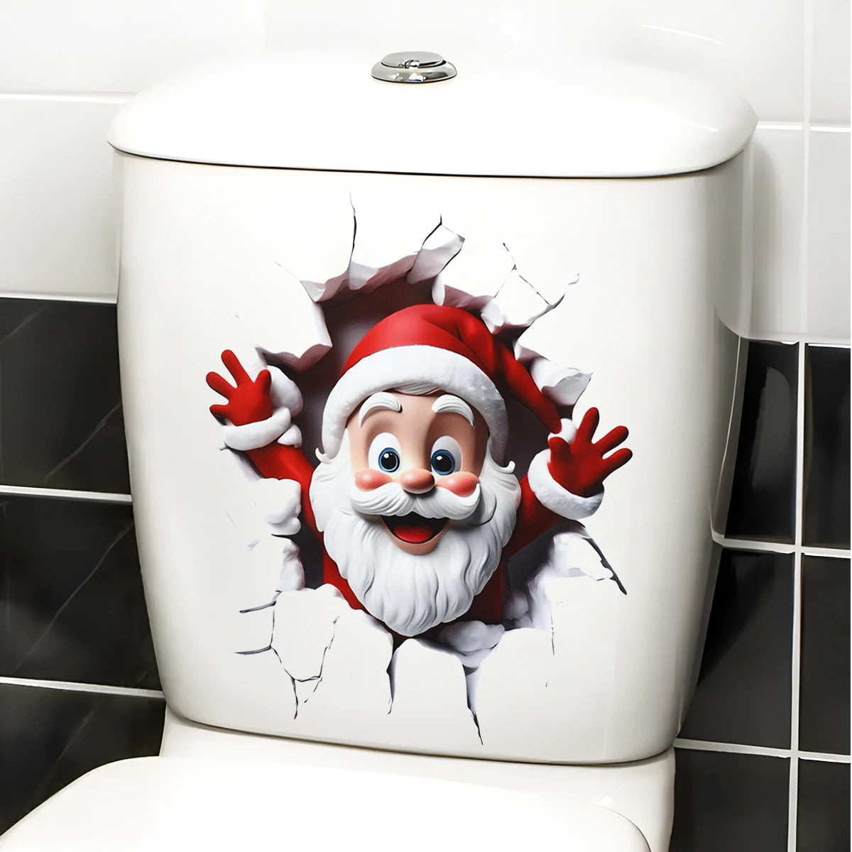 Natal boneco de neve adesivo higiênico feliz natal festa decoração 2025 natal decoração do banheiro navidad natal presente de ano novo 2026