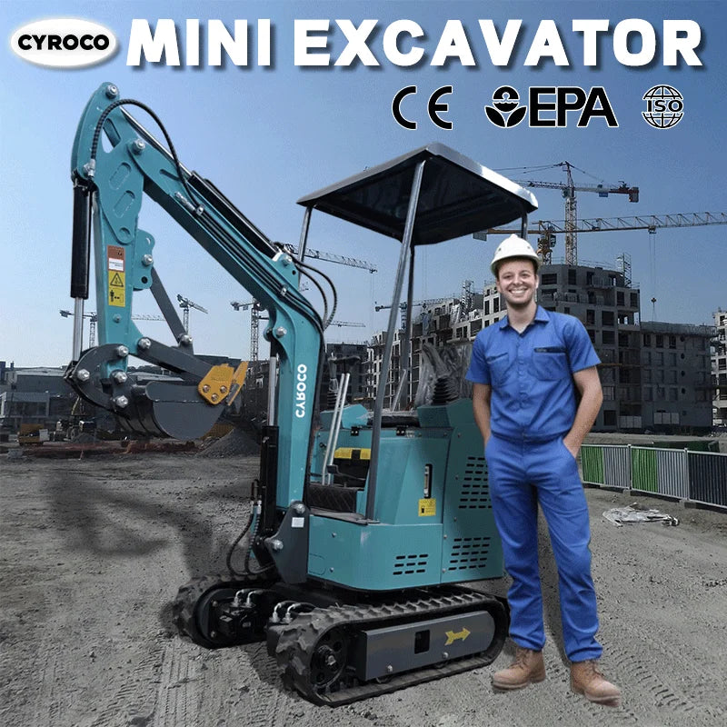 Escavadeira personalizada com motor EURO 5 EPA, 1,2 toneladas, 1,8 toneladas, motor Kubota, miniescavadeira, cabine multifuncional, entrega rápida