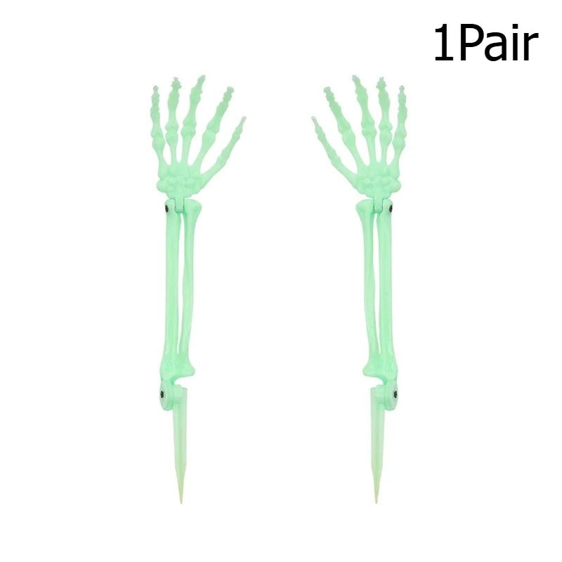 Decoração de Braços de Esqueleto para Halloween, Mãos de Esqueleto Realistas para Decoração de Jardim e Cemitério, Estacas de Esqueleto para Festa ao Ar Livre - Kasa & Pet