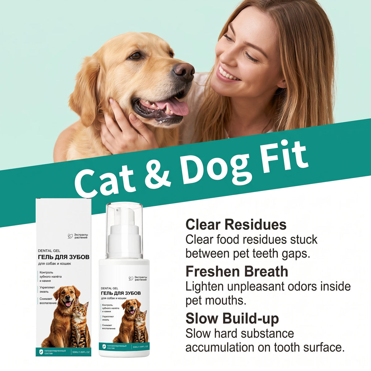 Gel para Cuidados Dentários de Animais de Estimação, Manutenção da Superfície dos Dentes, Refrescante do Hálito e Calmante para as Gengivas, Gel Suave e Seguro para Lamber para Cães e Gatos