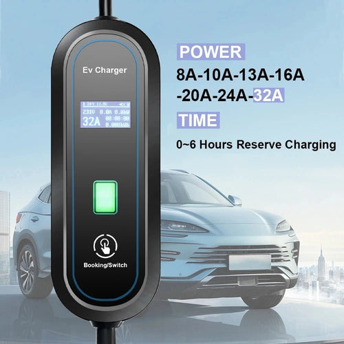 Carregador portátil EV Teschev Type2 Cabo 32A 7KW com plugue CEE EVSE Type1 J1772 Caixa de carregamento 5M GB/T Carregador para veículo elétrico - Kasa & Pet