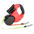 Produto para animais de estimação andando automático extensível flexível cão gato tração corda dupla cabeça mão segurando com luz led
