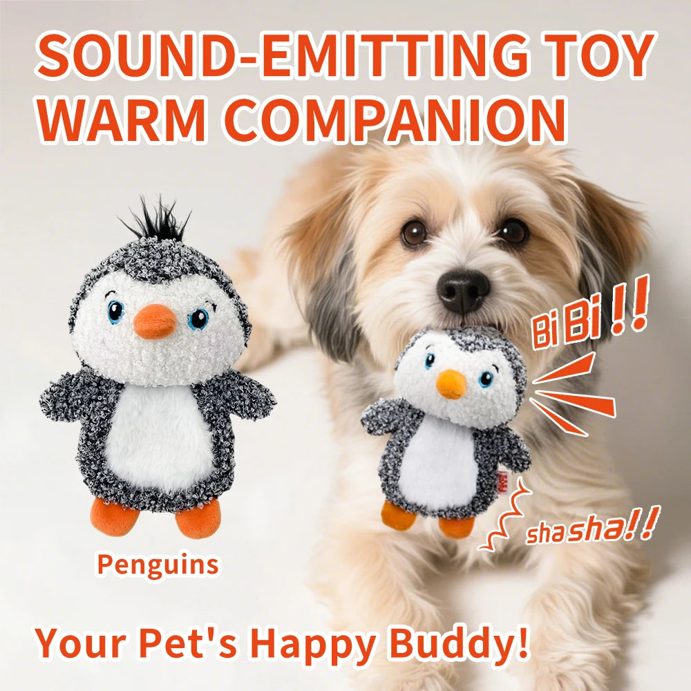Bonito pequeno animal cão brinquedos de pelúcia chocalho de corpo inteiro com squeaker embutido brinquedo interativo para brincar de animais de estimação para reduzir a solidão