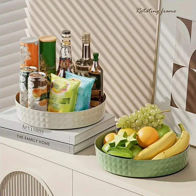 Organizador giratório de rack de especiarias para cozinha, armazenamento de cosméticos, solução conveniente e que economiza espaço para apartamentos e dormitórios universitários